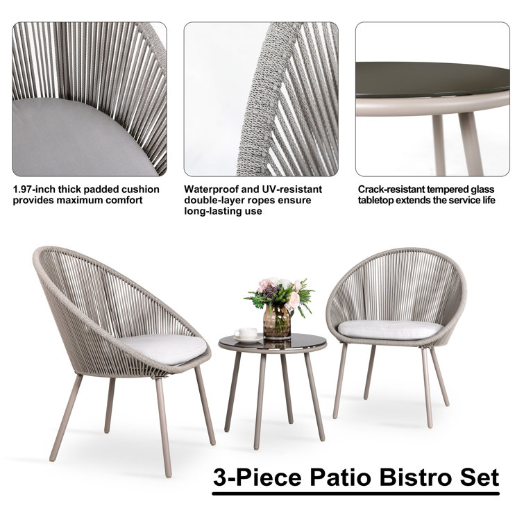 Patio bistro set online with cushions